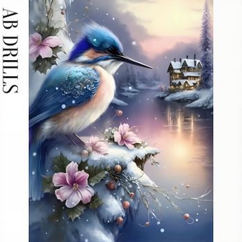 Diamanttavla AB Drills Bird Winterland 40x50