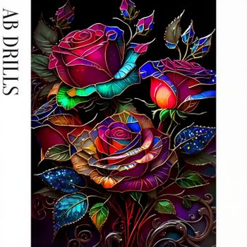 Diamanttavla AB Drills Color Rose 40x50