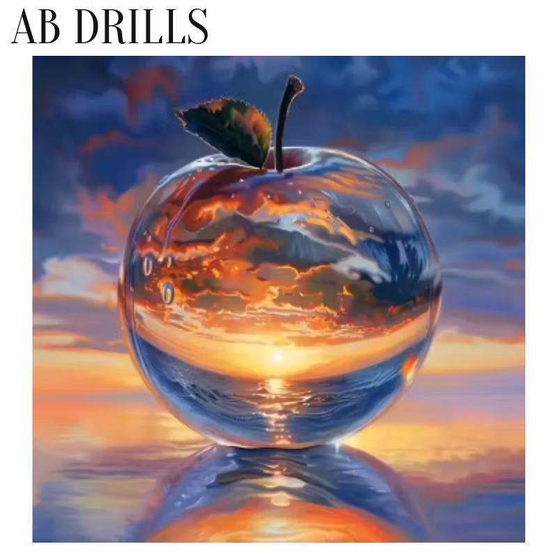 Diamanttavla AB Drills Ocean Glass apple 40x40