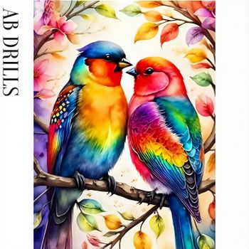Diamanttavla AB Drills Color Birds 40x50