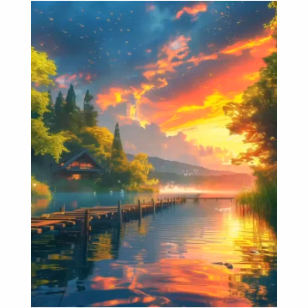Diamanttavla Sunset Scenery 40x50