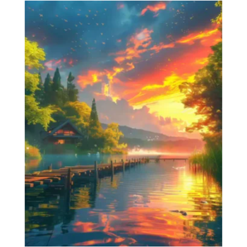Diamanttavla Sunset Scenery 40x50