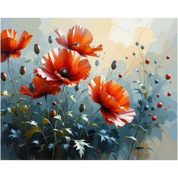 Diamanttavla Vallmo 40x50