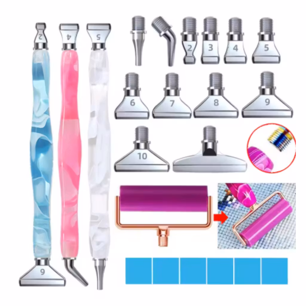 Diamond Painting Pennor 3 st med ändar och vax