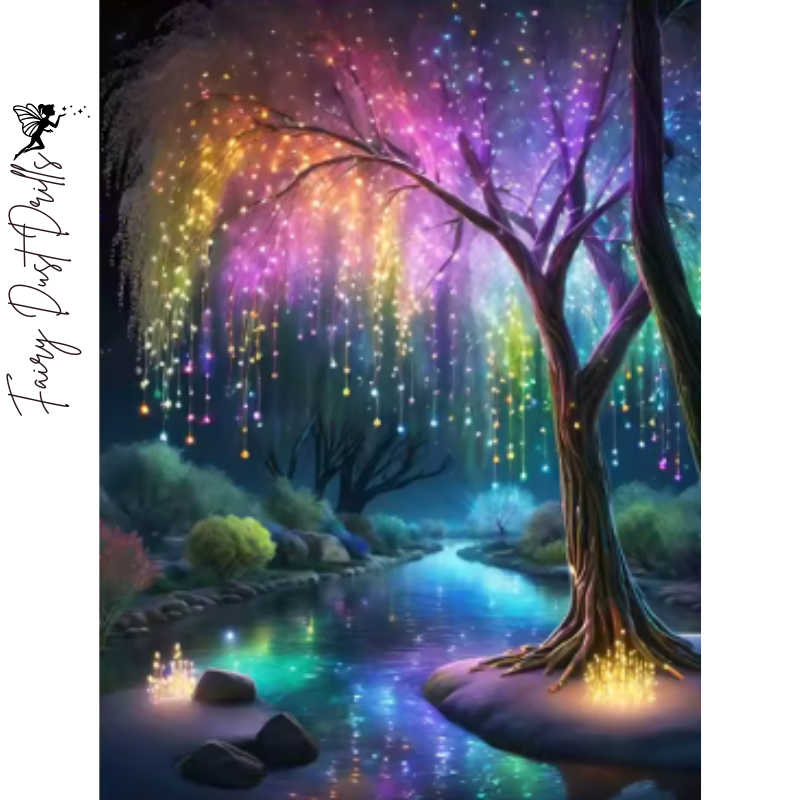 Diamanttavla Fairy Dust Drills Glowing Tree  40x50 - Leverans vecka 28