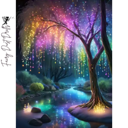 Diamanttavla Fairy Dust Drills Glowing Tree  40x50 - Leverans vecka 28