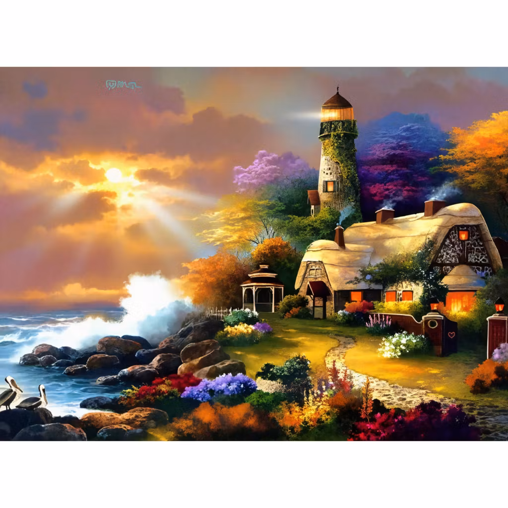 Diamanttavla Lighthouse 40x50 - Leverans v. 28