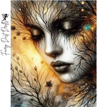 Diamanttavla Fairy Dust Drills Woman Of Nature  40x50 -Leverans vecka 29