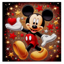 Diamanttavla Mickey 40x40