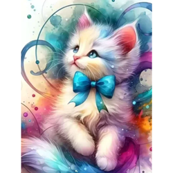 Diamanttavla Kitten 30x40