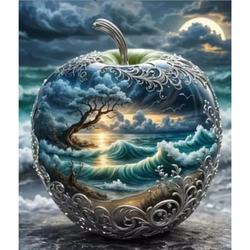 Diamanttavla Apple Ocean 40x50