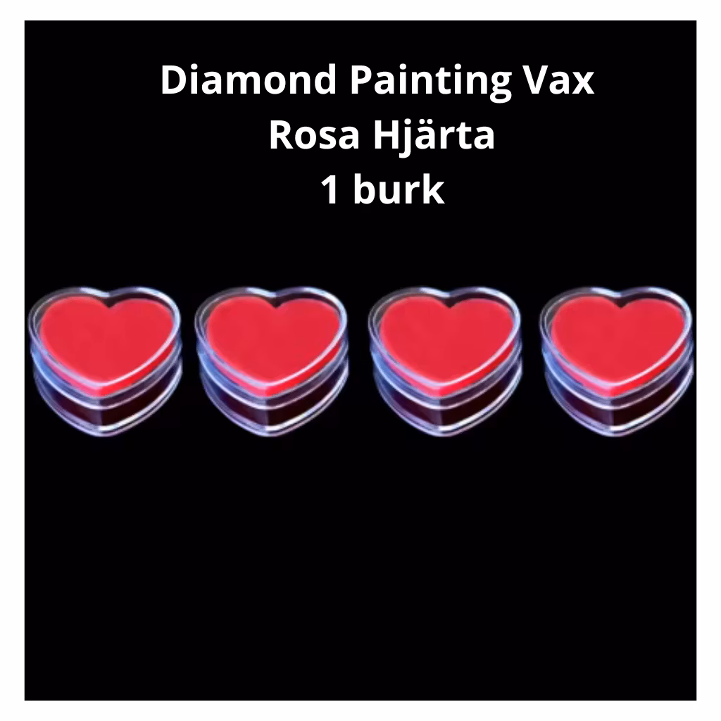 Diamond Painting Vax Rosa Hjärtan 1 Burk
