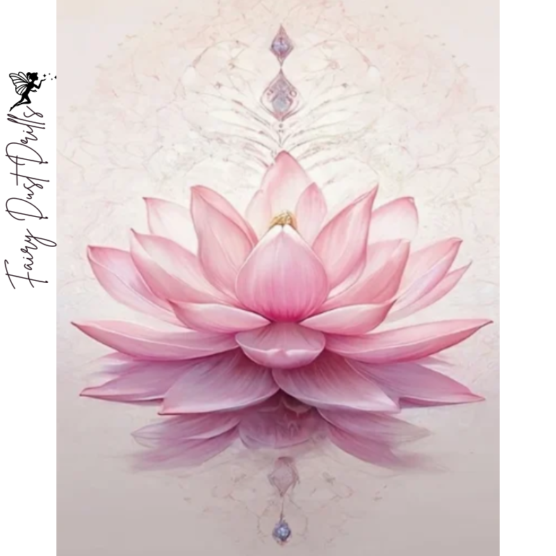 Diamanttavla Fairy Dust Drills Lotus 40x50 - Leverans vecka 29
