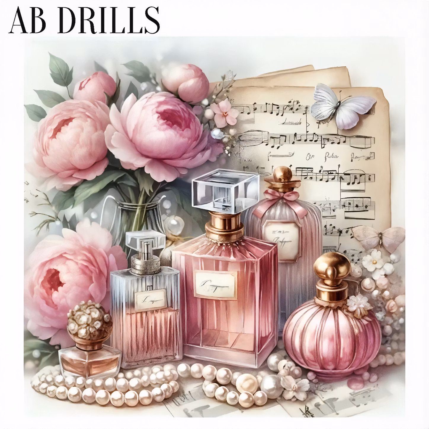 Diamanttavla AB Drills Parfumes And Flowers 50x50