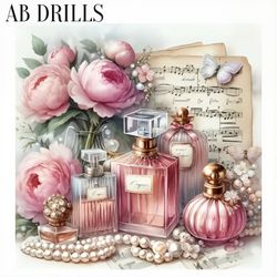 Diamanttavla AB Drills Parfumes And Flowers 50x50