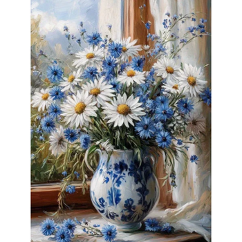 Diamanttavla Prästkragar 50x70