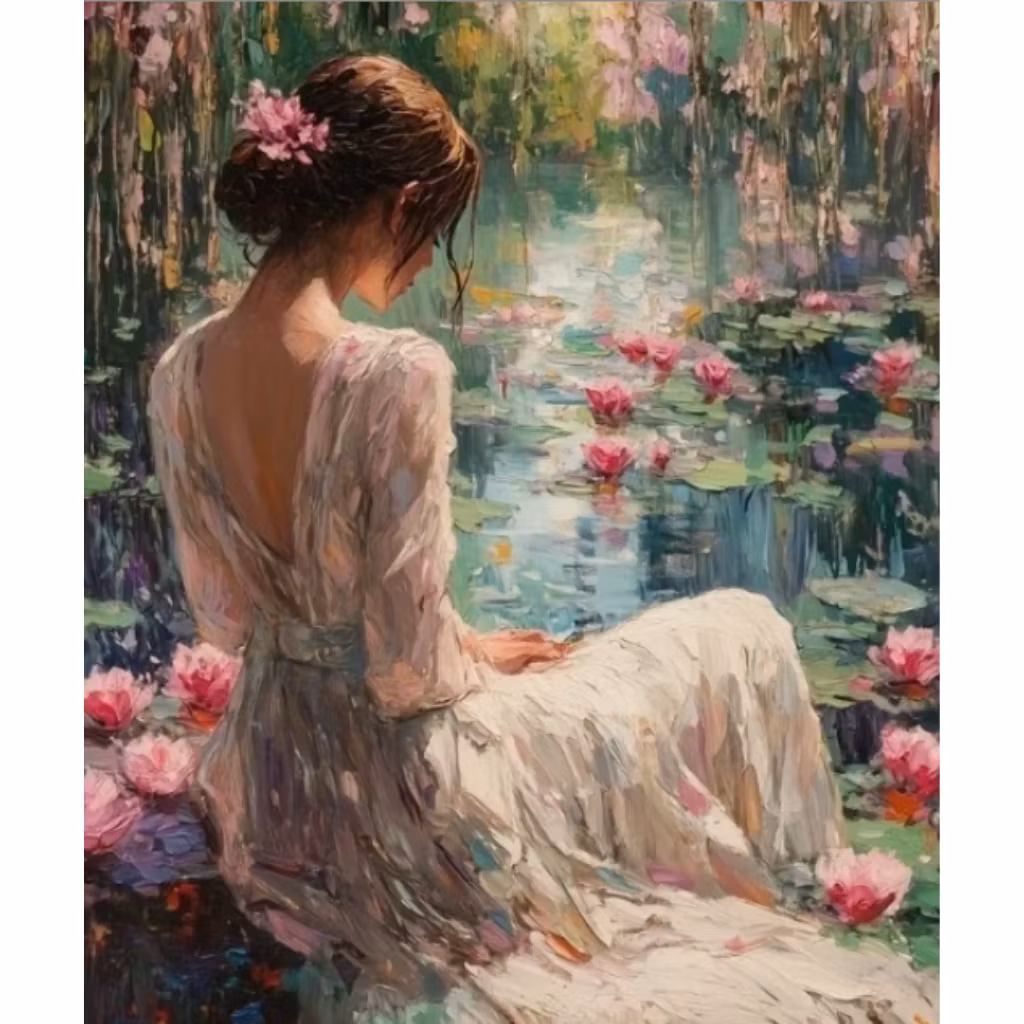 Diamanttavla Näckrosdamm 40x50