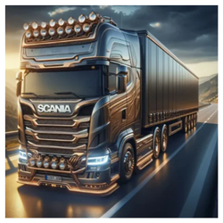 Diamanttavla Scania Silver 50x50