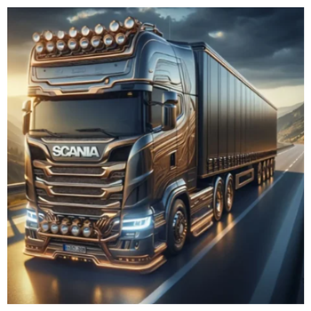 Diamanttavla Scania Silver 50x50
