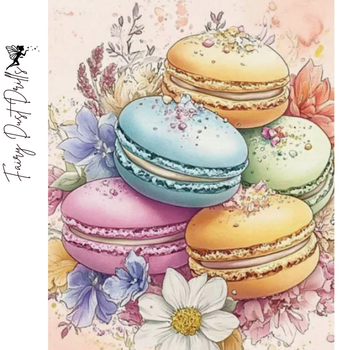 Diamanttavla Fairy Dust Drills Macarons 40x50 - Leverans vecka 29