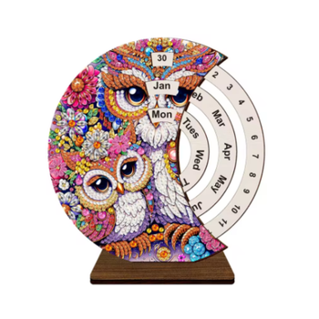 Diamond Painting Evighets Kalender Ugglor - Leverans v. 29