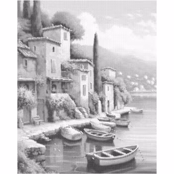 One Color Dot Painting Hamn 40x50