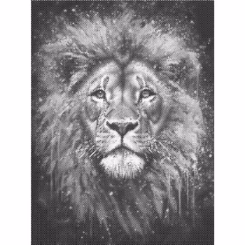 One Color Dot Painting Lejon 30x40