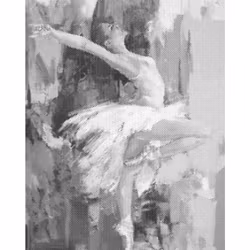 One Color Dot Painting Ballerina 40x50