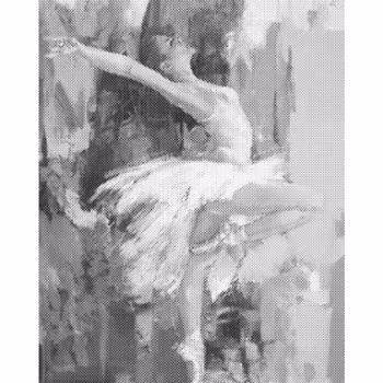 One Color Dot Painting Ballerina 40x50