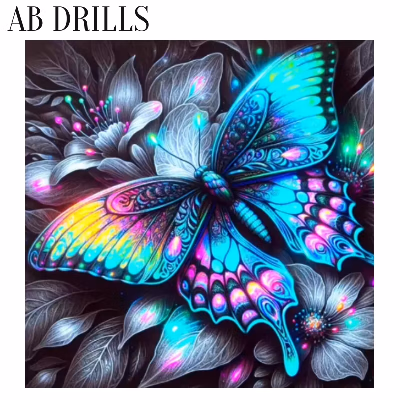 Diamanttavla AB Drills Fjäril  40x40