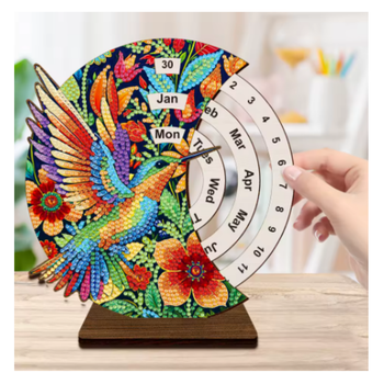 Diamond Painting Evighets Kalender Kolibri