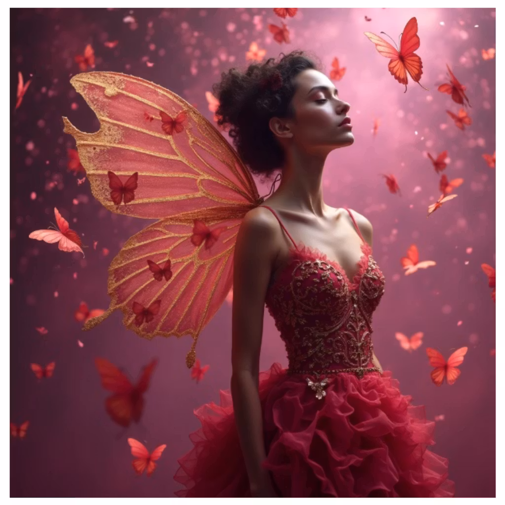 Diamanttavla Fjärilsälva 50x50