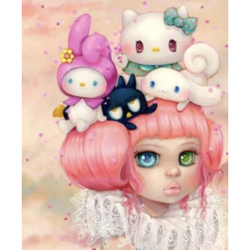 Diamanttavla Cartoon Sweeties 40x50