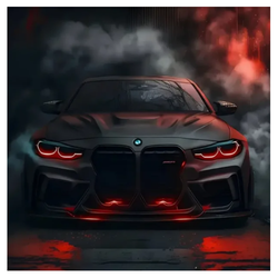 Diamanttavla Black Car 50x50