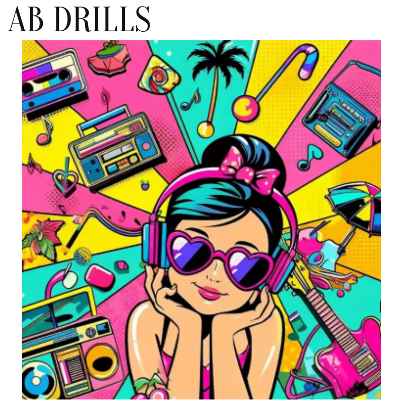 Diamanttavla AB Drills Music Girl  40x40
