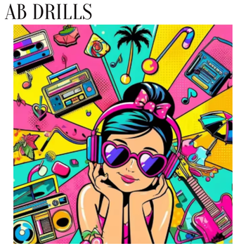 Diamanttavla AB Drills Music Girl  40x40