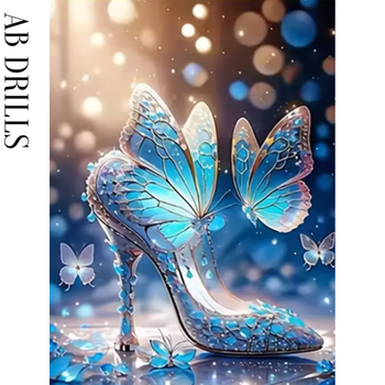 Diamanttavla AB Drills Shoe Butterfly 30x40