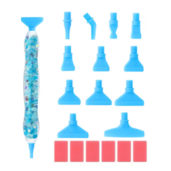 Diamond Painting Resin Penna Självlysande Blå (Blå plaständar)