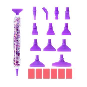 Diamond Painting Resin Penna Självlysande Lila (Lila plaständar)
