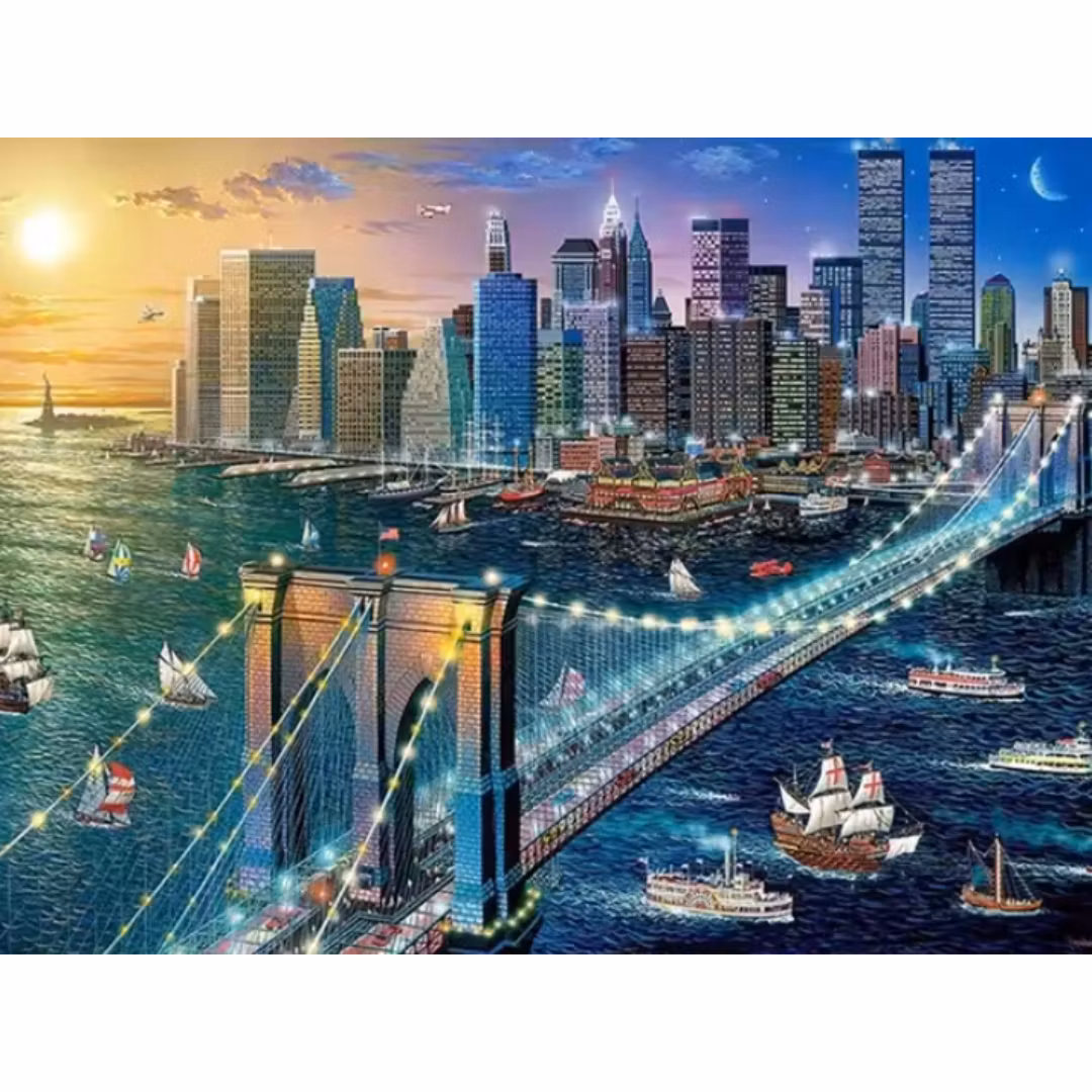 Diamanttavla Brooklyn Bridge 40x50