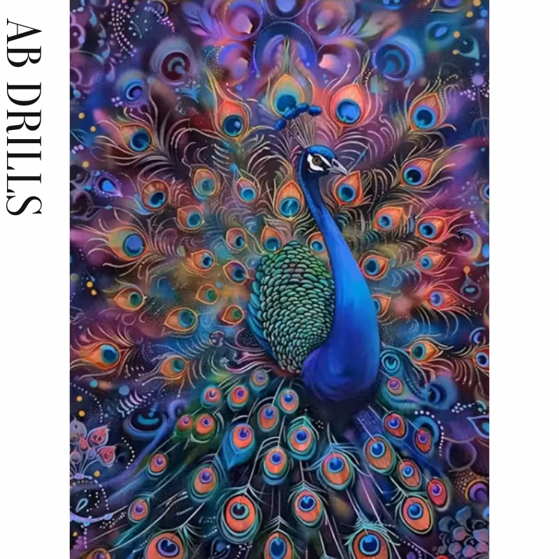 Diamanttavla AB Drills Påfågel 40x50