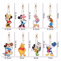 Diamond Painting Nyckelringar Disney 8-Pack 15 cm ( Inkl. kedja)