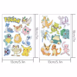 Diamond Painting Stickers Pokemon 20-Pack