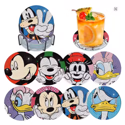 Diamond Painting Glasunderlägg 8-Pack Disney