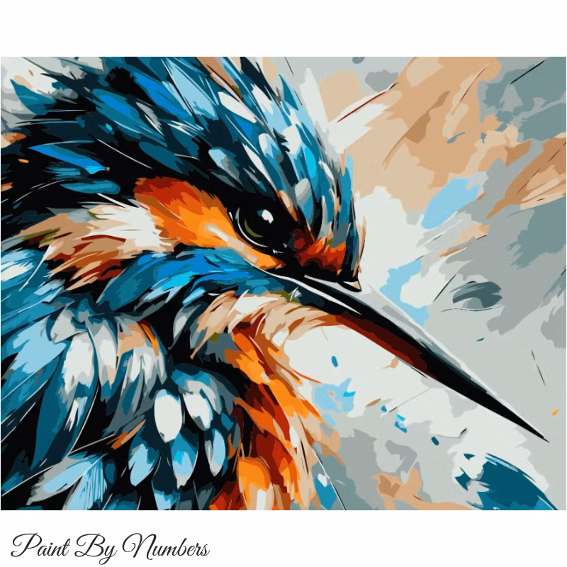 Paint By Numbers Bird Colorful 40x50 - Leverans vecka 35
