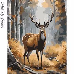 Paint By Numbers Hjort 40x50 - Leverans vecka 35