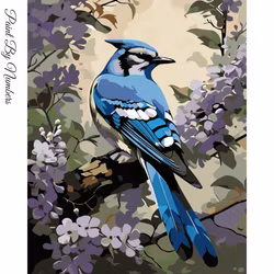 Paint By Numbers Bird Flowertree 40x50
