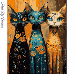 Paint By Numbers Catz 40x50 - Leverans vecka 35