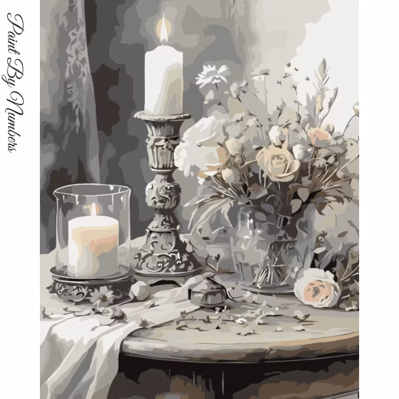 Paint By Numbers White Romance 40x50 - Leverans vecka 35