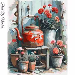 Paint By Numbers Blomster 40x50 - Leverans vecka 35